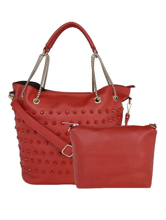 red leatherette handbag - 13465894 -  Zoom Image - 0