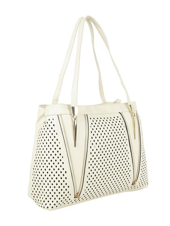 beige leatherette handbag - 13465900 - Standard Image - 3