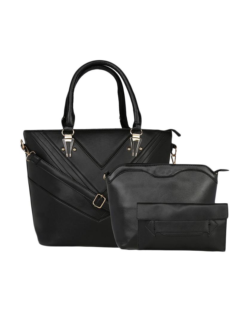 black leatherette handbag - 13465999 - Zoom Image - 0