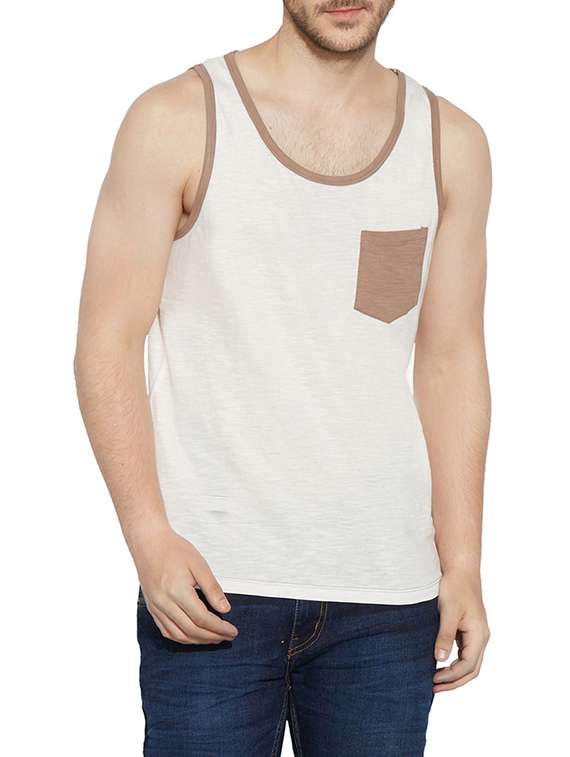 white cotton vest - 13466364 - Zoom Image - 0