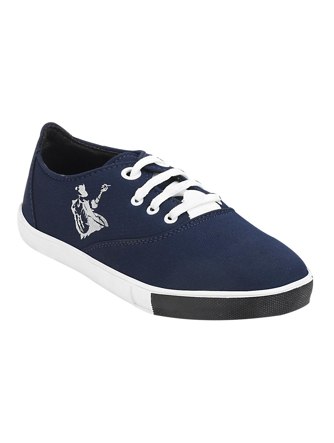 navy canvas lace up sneaker - 13470375 -  Zoom Image - 0