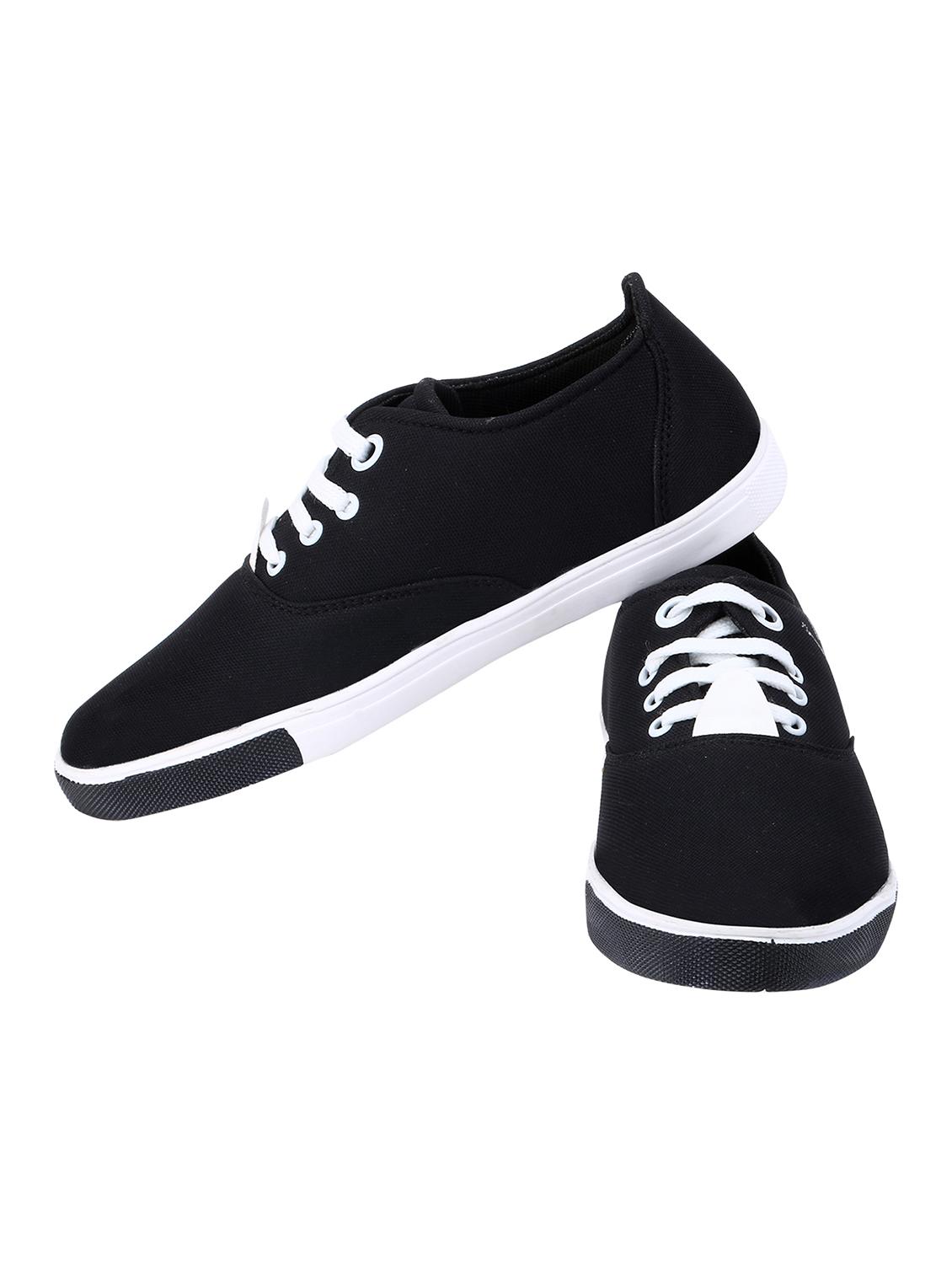 black canvas lace up sneaker - 13470376 - Standard Image - 3