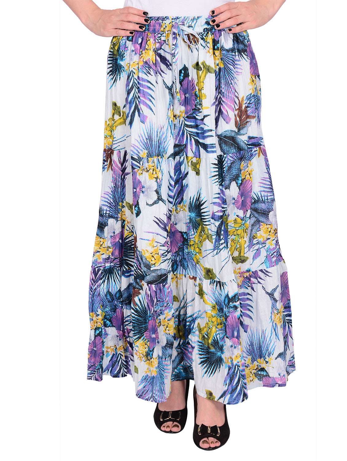 multi colored cotton long skirts