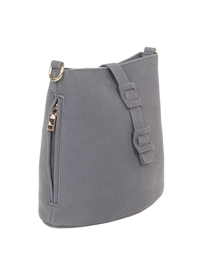 grey leatherette sling bag - 13482370 -  Standard Image - 3