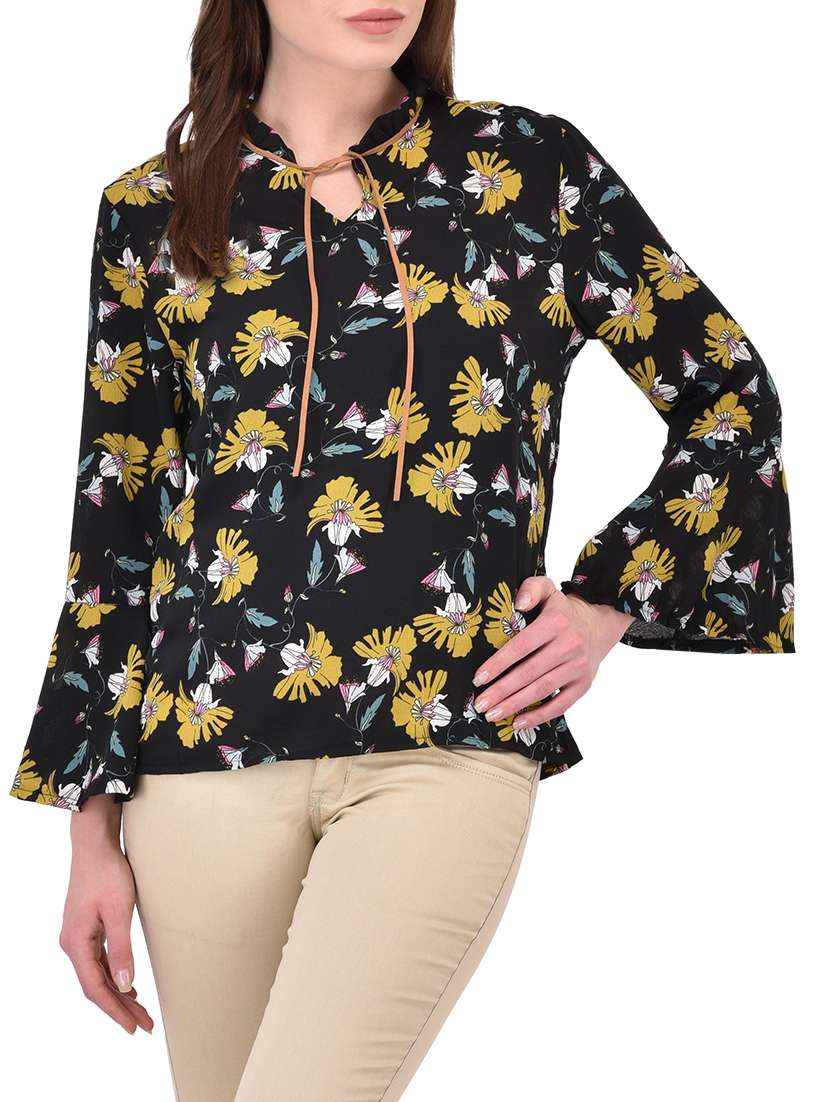 women's straight mandarin neck top - 13542881 - Zoom Image - 0