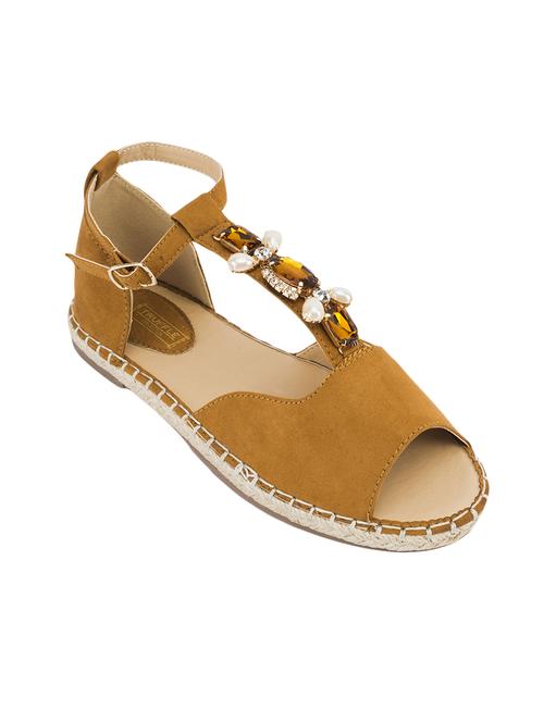 tan ankle strap sandal - 13550604 - Standard Image - 0