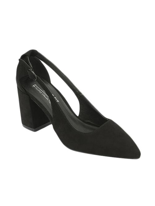 black leatherette closed back sandals - 13550818 - Standard Image - 0
