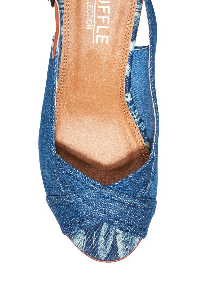 truffle collection f637-1 blue wedges for women - 13551013 - Standard Image - 3