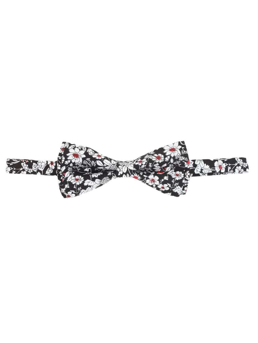 black cotton bow tie