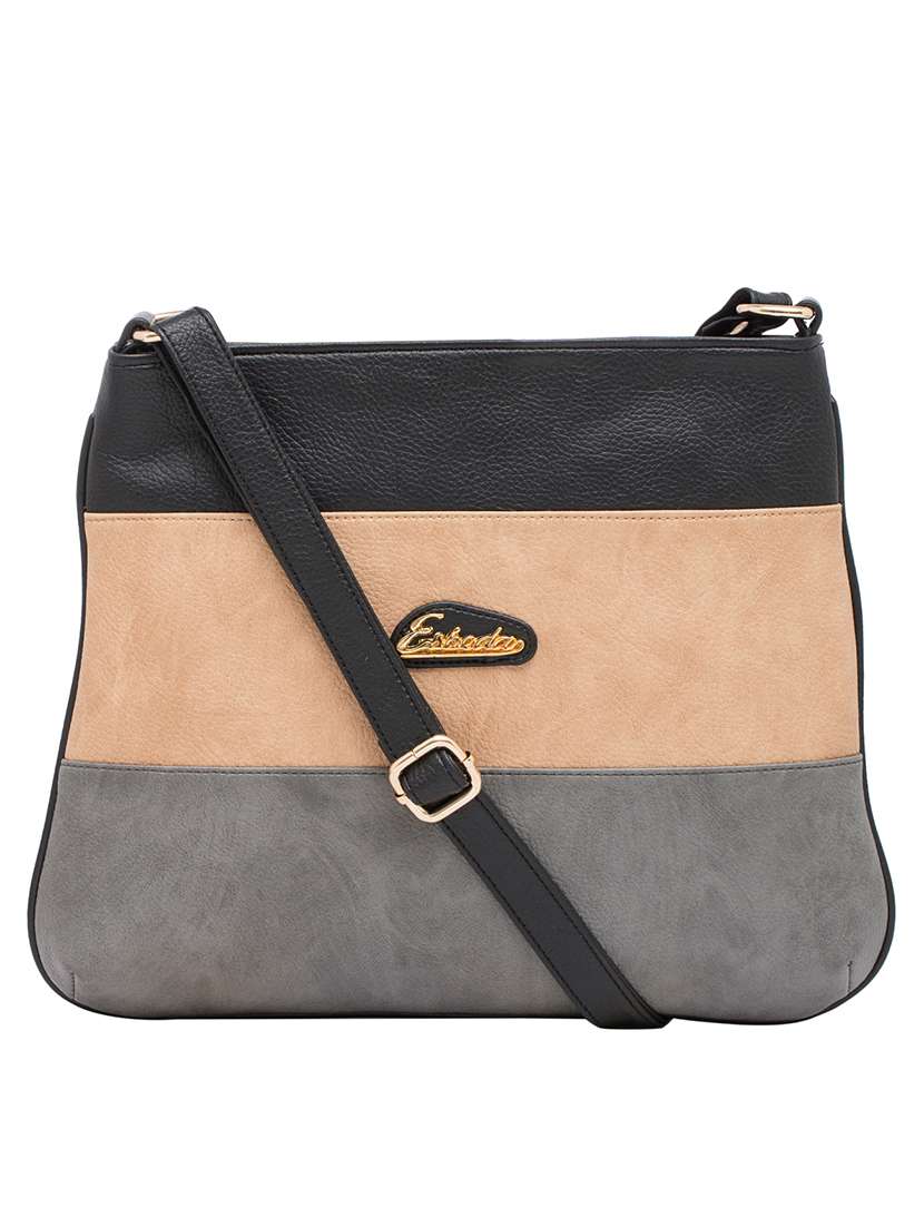 multi colored leatherette messenger sling bag - 13601749 - Zoom Image - 0