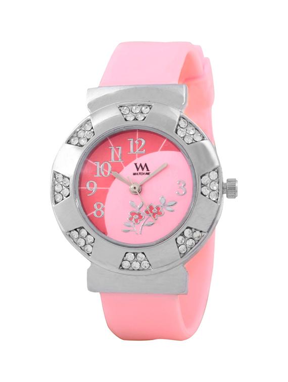 watch me round dial silicone strap analog watch - 13604778 - Zoom Image - 0