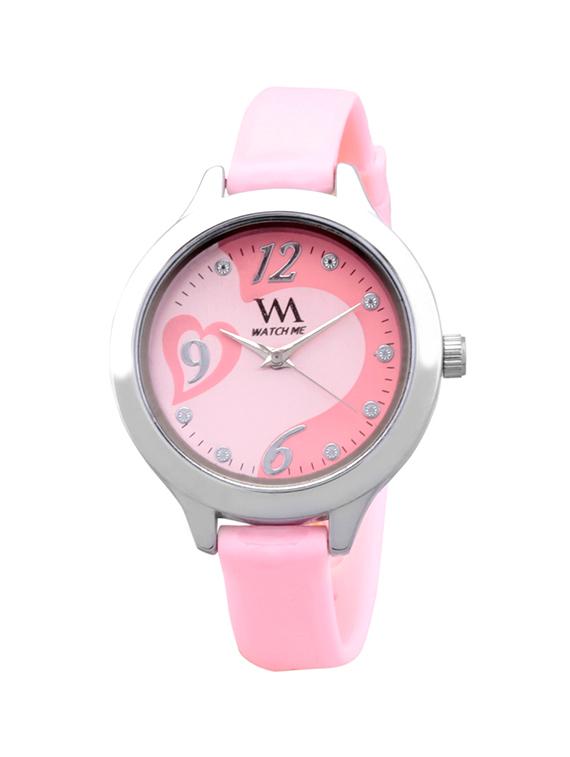 watch me round dial silicone strap analog watch - 13604789 - Zoom Image - 0