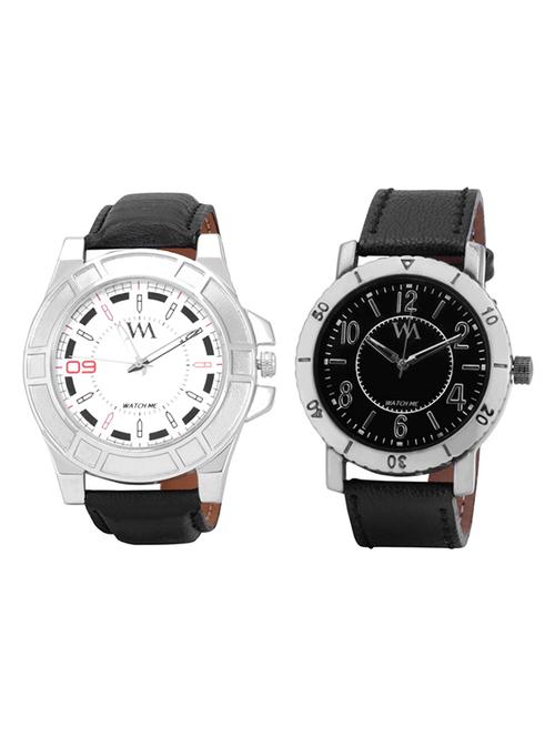 watch me round dial analog watch combo - 13604851 - Standard Image - 0