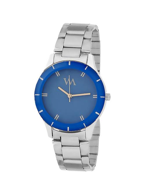 watch me blue dial silver metal watch for women and girls wmal-147 - 13604920 - Standard Image - 0