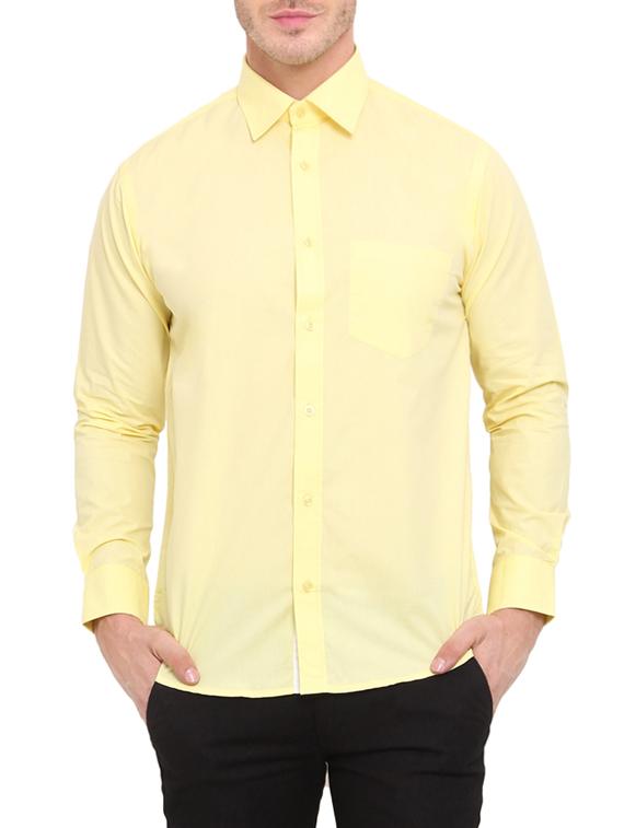 yellow cotton casual shirt