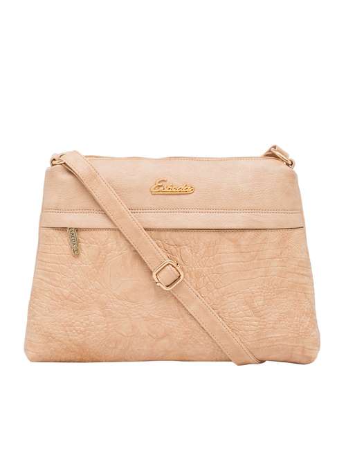 beige canvas sling bag - 13650334 - Standard Image - 0