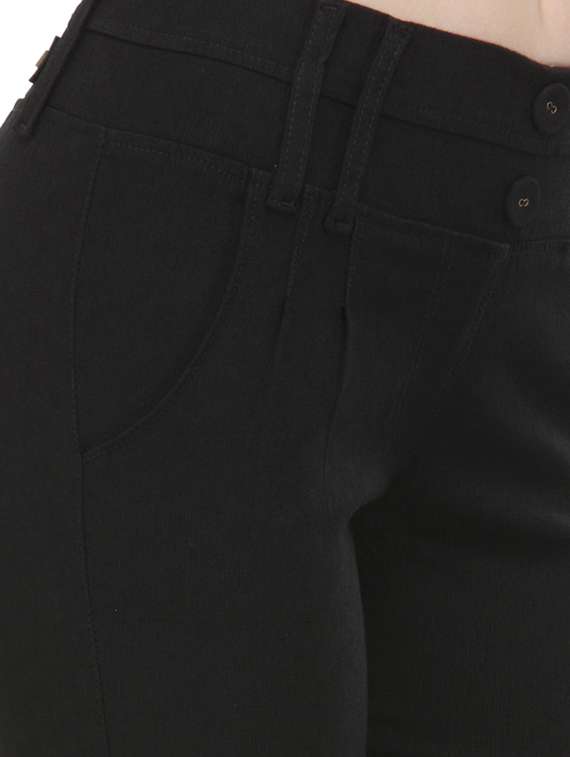 black cotton capri - 13656886 - Standard Image - 3