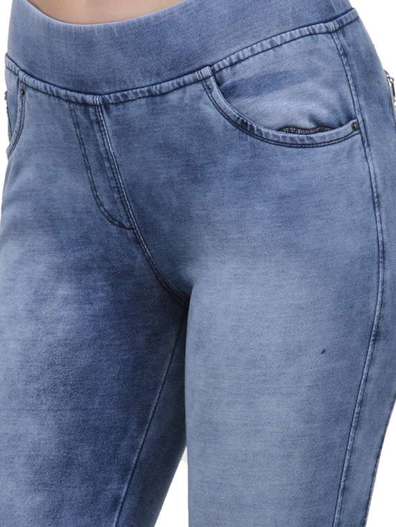 light blue denim jeggings - 13656901 - Standard Image - 3