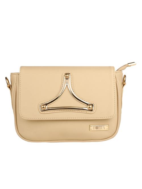 beige leatherette sling bag - 13656936 -  Standard Image - 0