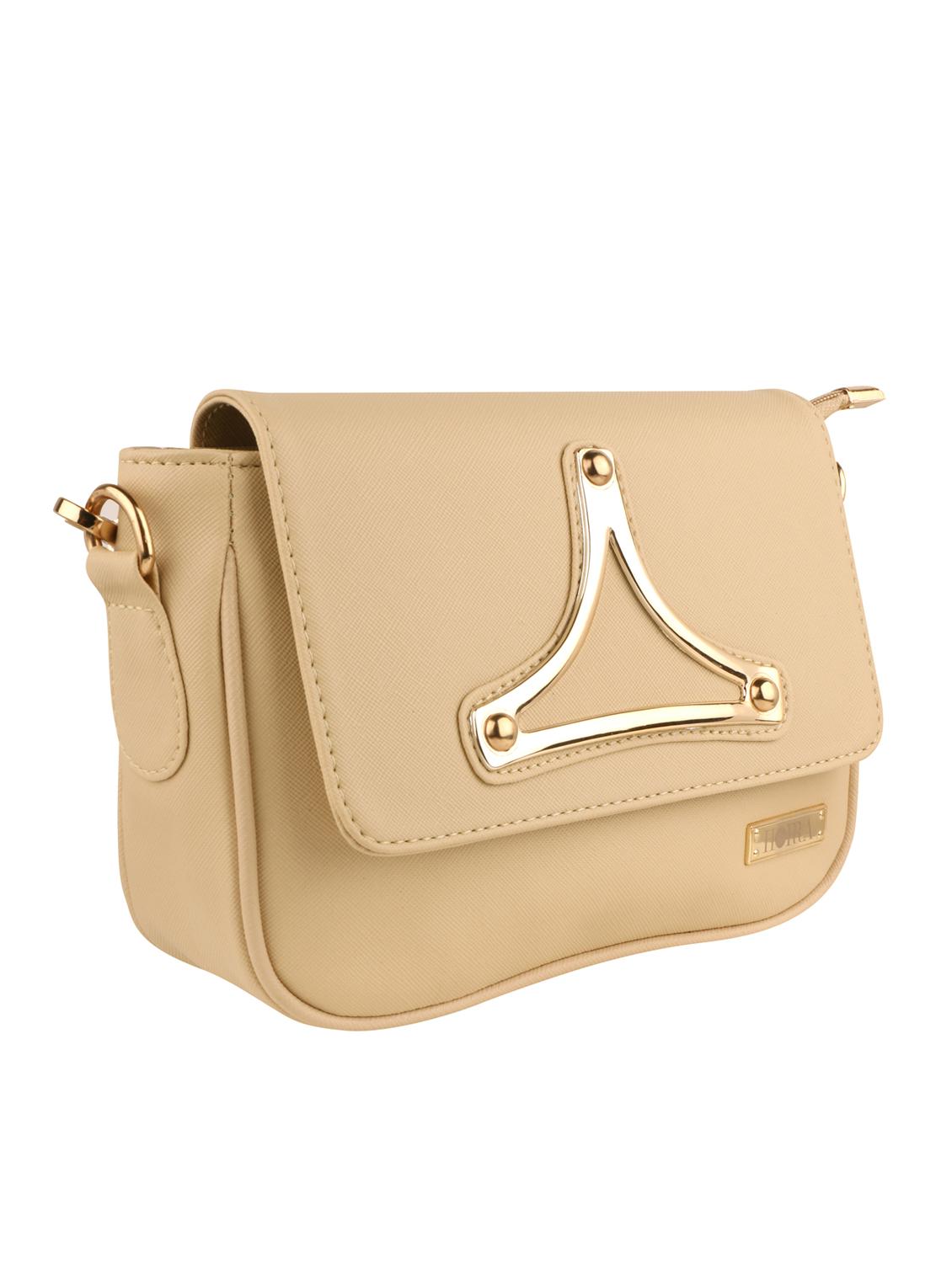 beige leatherette sling bag - 13656936 - Standard Image - 3