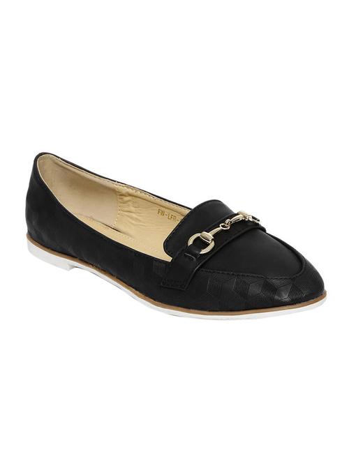 black leatherette slip on ballerina - 13657736 -  Standard Image - 0