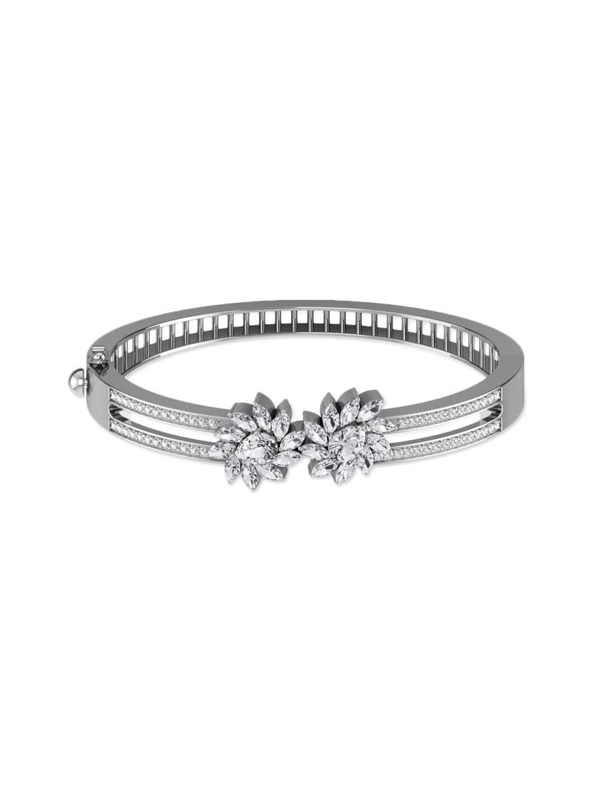 white silver bracelet