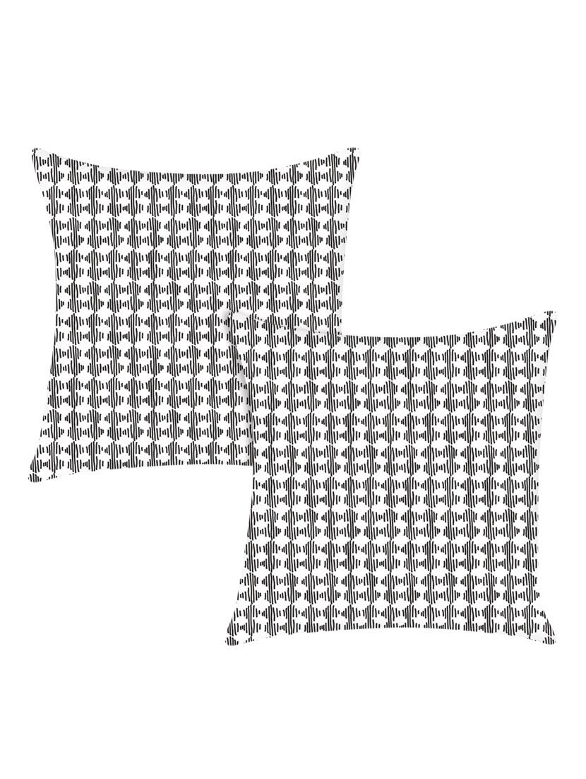 digitally printed cushion cover with geometric design set of two - 13662549 - Zoom Image - 0