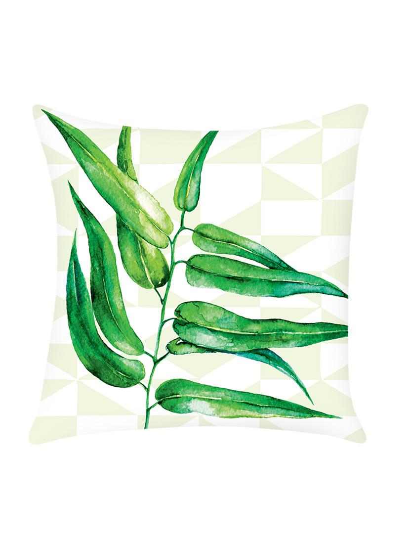 white digitally printed satin cushion cover - 13662550 -  Zoom Image - 0