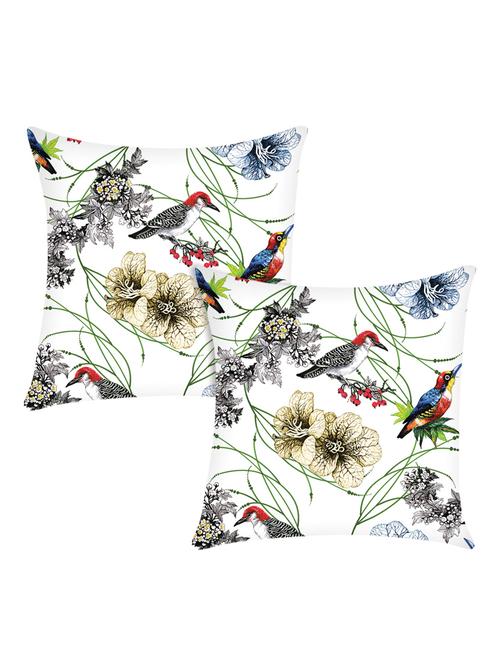 digitally printed cushion cover with birds and leaf design set of two - 13662555 - Standard Image - 0