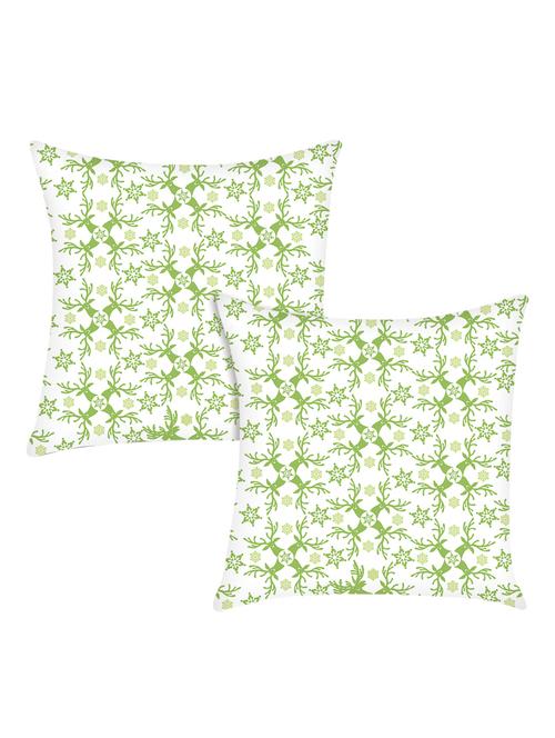 digitally printed cushion cover withleaf design set of two - 13662566 -  Standard Image - 0
