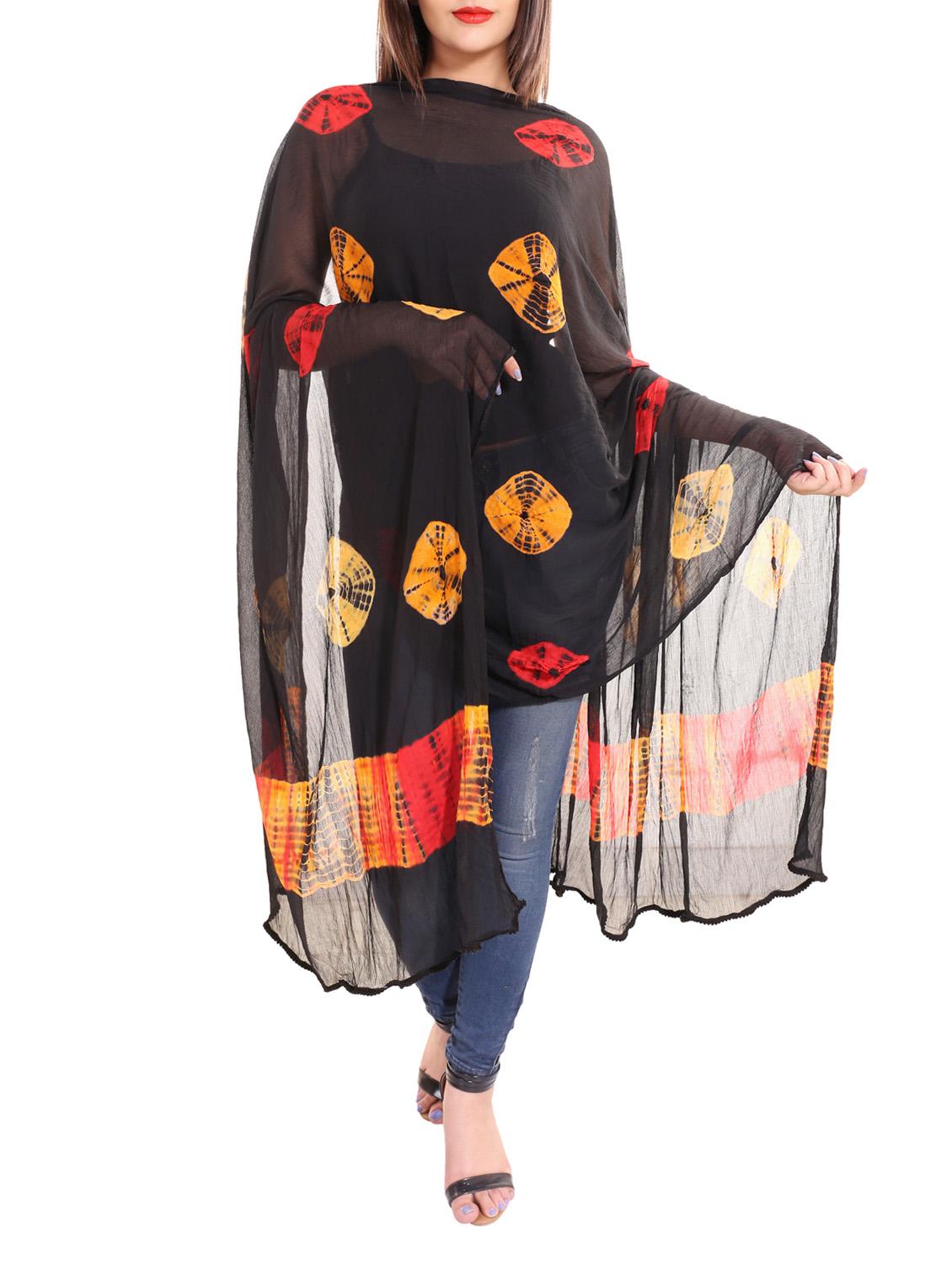black chiffon dupatta - 13666935 - Zoom Image - 0