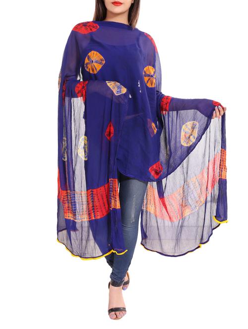 blue chiffon dupatta - 13666937 - Standard Image - 0