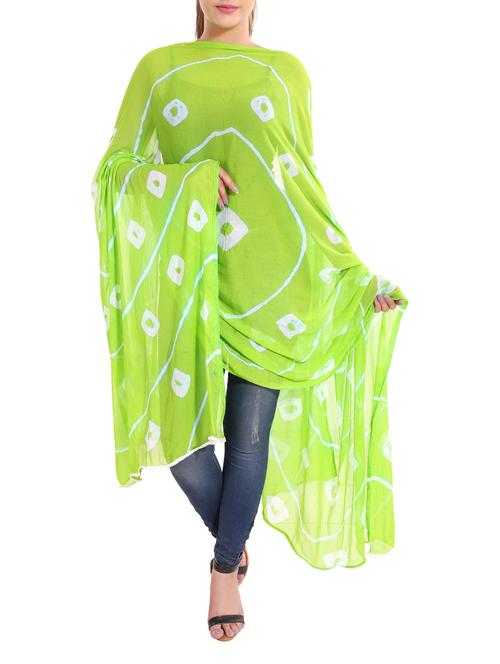 green chiffon dupatta - 13666955 -  Standard Image - 0