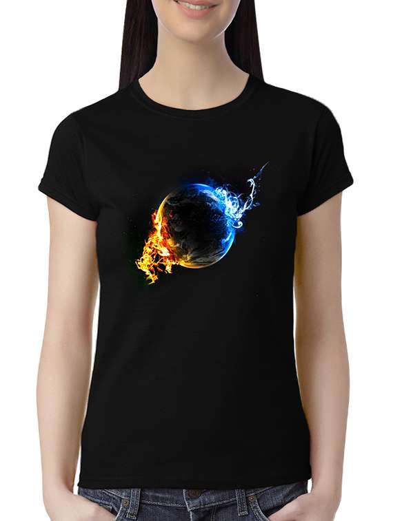 black cotton regular tshirt