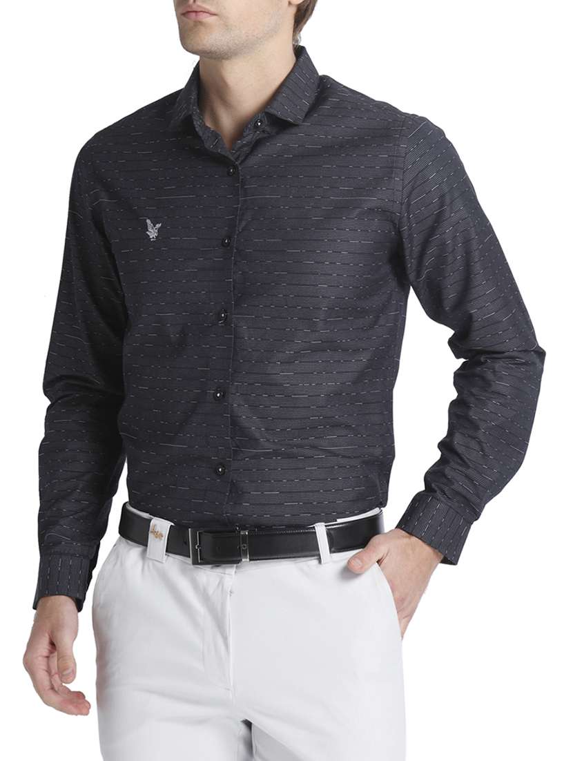 black cotton formal shirt