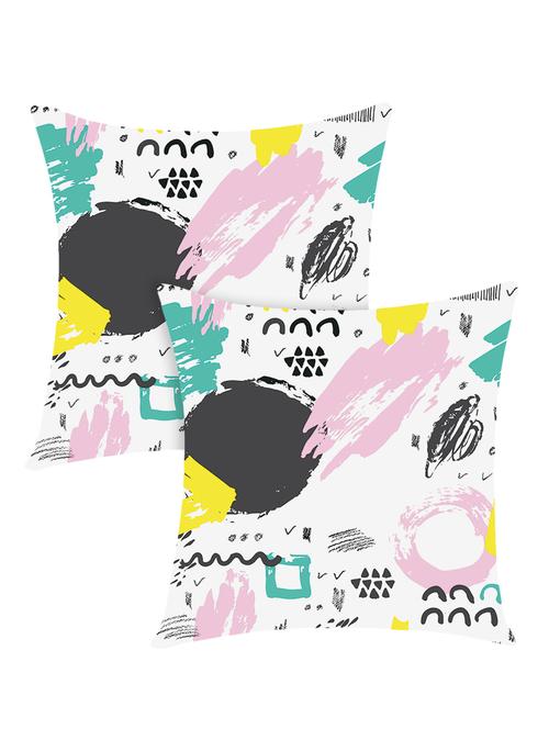 digitally printed cushion cover with geometric design set of two - 13667837 - Standard Image - 0