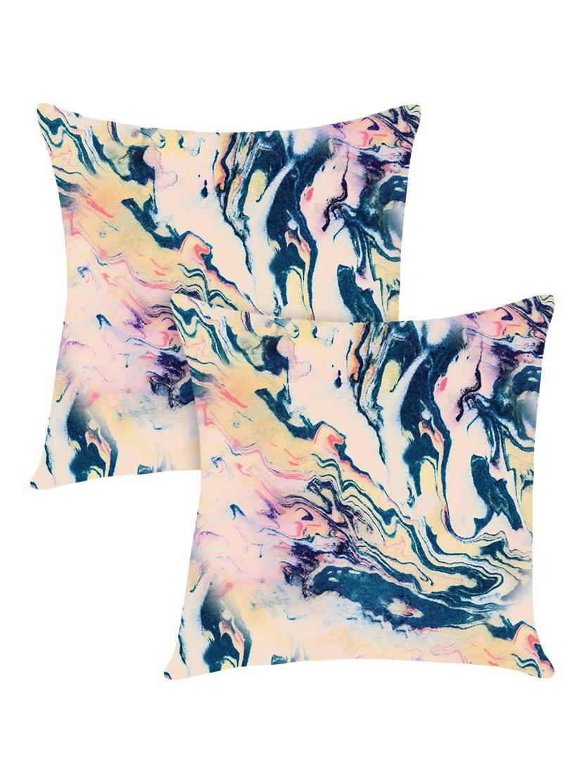 digitally printed cushion cover with marble design set of two - 13667845 -  Zoom Image - 0