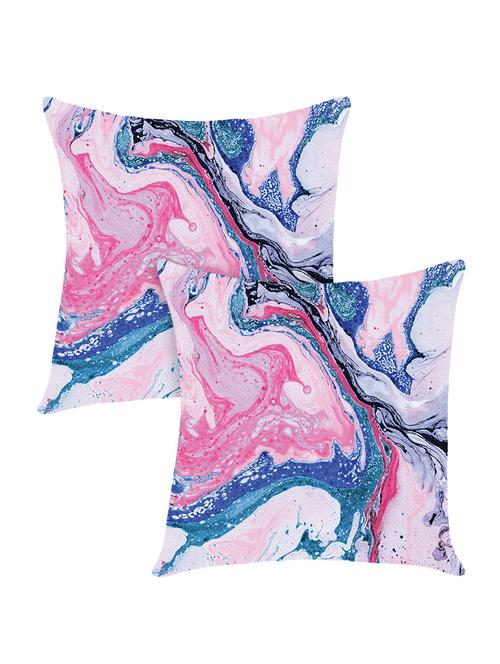 digitally printed cushion cover with marble design set of two - 13667847 - Standard Image - 0