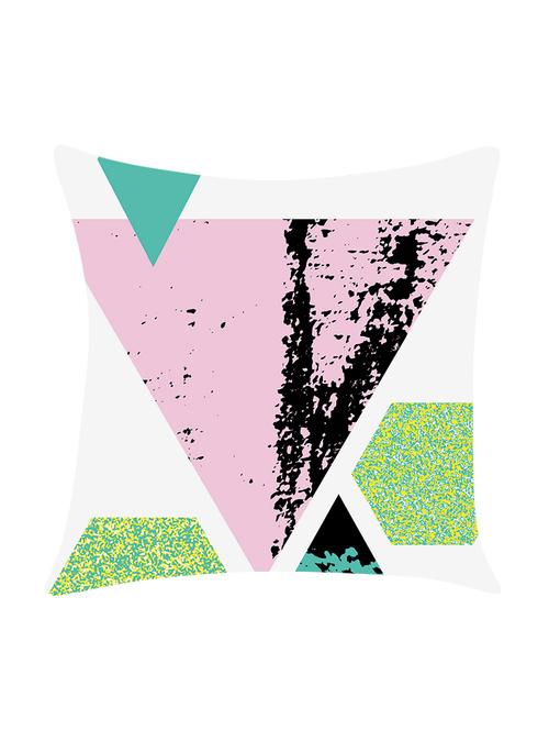 digitally printed cushion cover with geometric design - 13667858 - Standard Image - 0