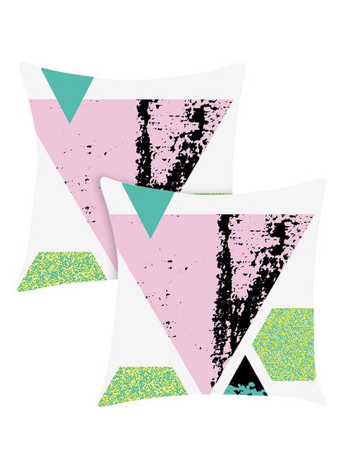 digitally printed cushion cover with geometric design set of two - 13667859 - Standard Image - 0