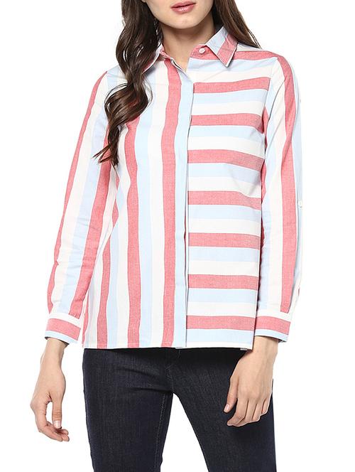 white striped cotton shirt - 13671617 -  Standard Image - 0