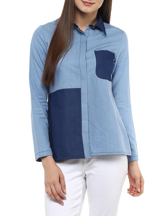 blue denim shirt - 13671618 - Zoom Image - 0