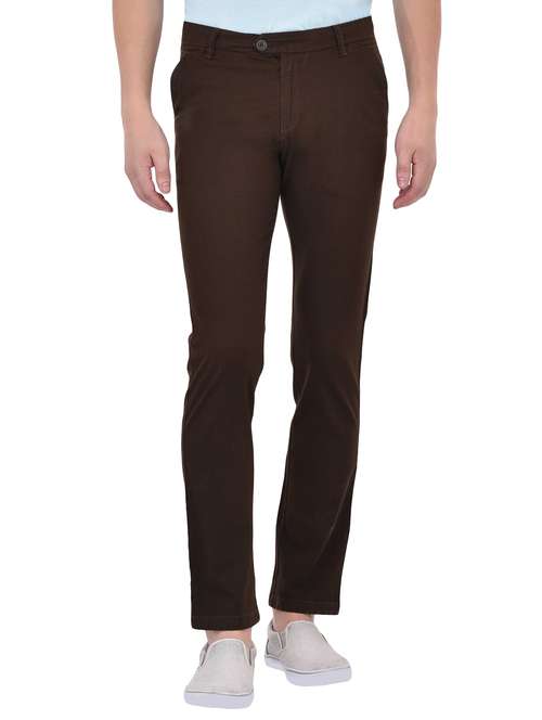brown cotton chinos casual trouser - 13672032 - Standard Image - 0
