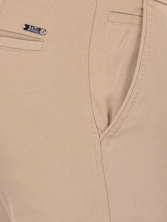 beige cotton chinos casual trousers - 13672033 - Standard Image - 3