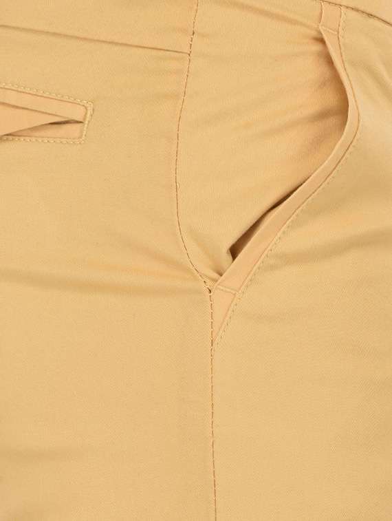 yellow cotton chinos casual trousers - 13672039 - Standard Image - 3