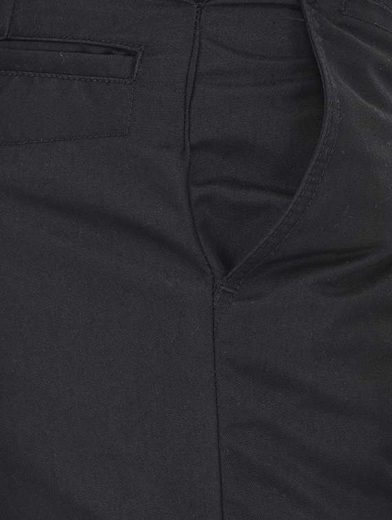 black cotton chinos casual trousers - 13672044 - Standard Image - 3