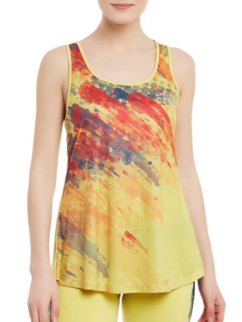 yellow printed racer back top - 13672257 -  Standard Image - 0