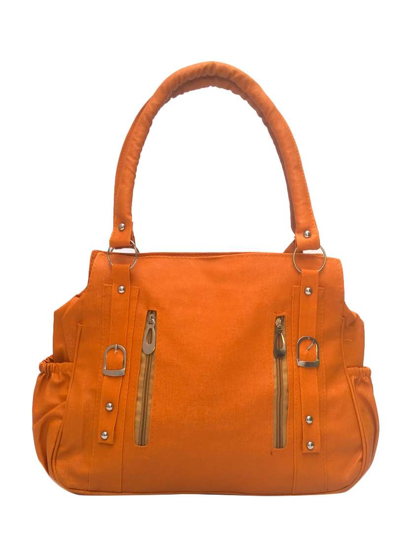 yellow cotton regular handbag