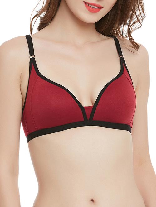 red cotton tshirt bra - 13678206 - Standard Image - 0