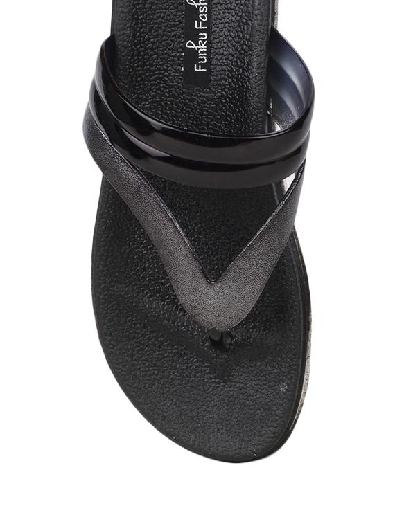 black flat forms sandal - 13679891 - Standard Image - 3